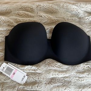 Felina black strapless bra 36D - NEW